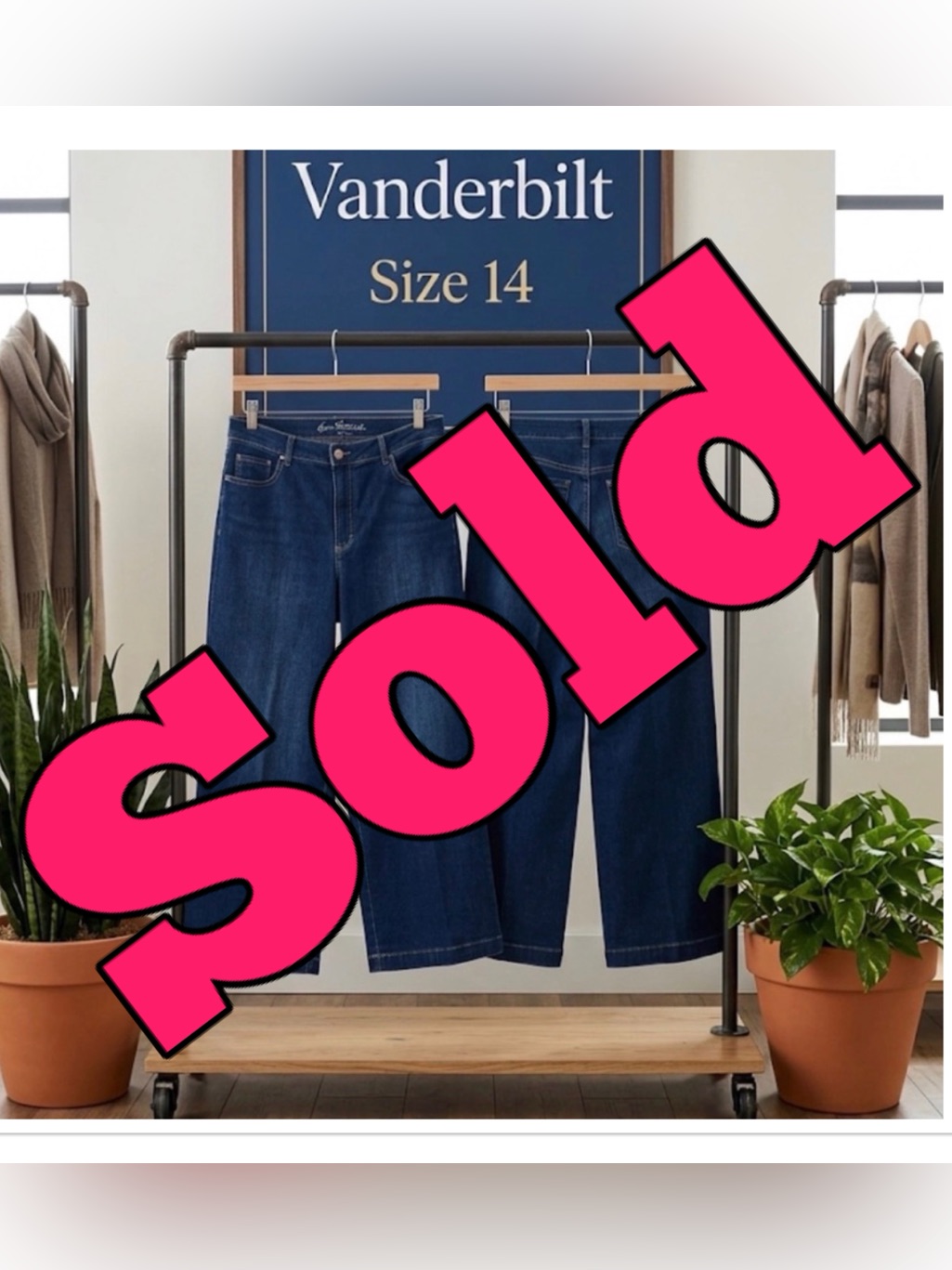 Gloria Vanderbilt Dark Blue Wide-Leg Jeans Size